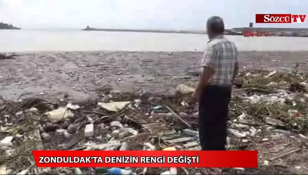 Zonguldak'ta denizin rengi değişti