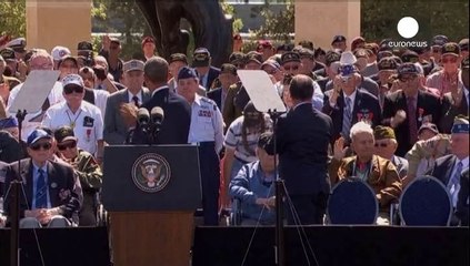 Los actos solemnes de homenaje dominan la mañana de la conmemoración del Día D