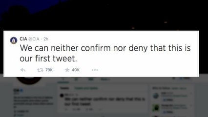 CIA Launches Twitter Account With Awesome First Tweet