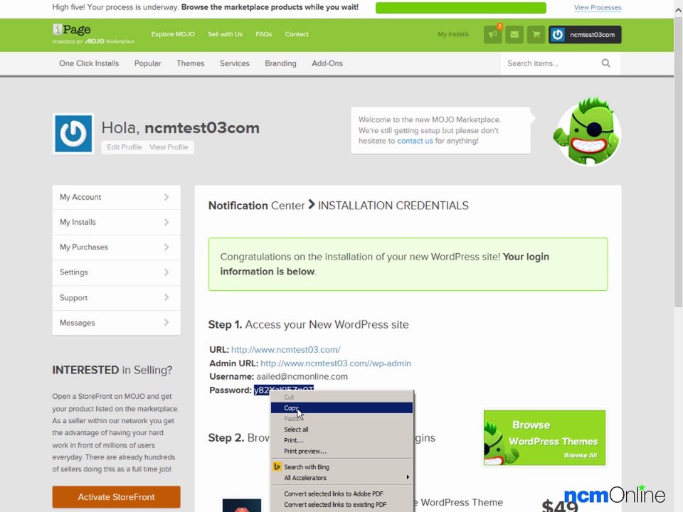 How to install WordPress on iPage web hosting