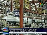 Gob. argentino pidió a automotrices bajar 10% en precios de venta