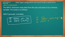 CS10 Data and Input Output Statement INPUT Statement Part 2