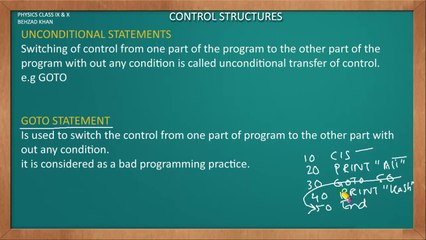 CS10 Control Structures GOTO Statement Part 2