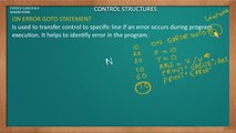 CS10 Control Structures ON ERROR GOTO Statement Part 4