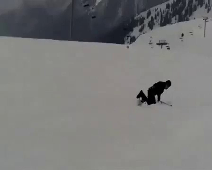 Skier lost in the air