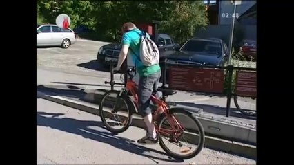 Norveç'de Yokuş İçin Bisiklet Asansörü