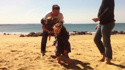 La course sur la plage