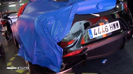 Como se vinila un Alfa Romeo C4 en Azul Mate Car Wrapping by Pronto Rotulo since 1993 (HD)