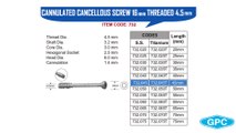 Cannulated Screws Manufacturer, Cannulated Cancellous Screws