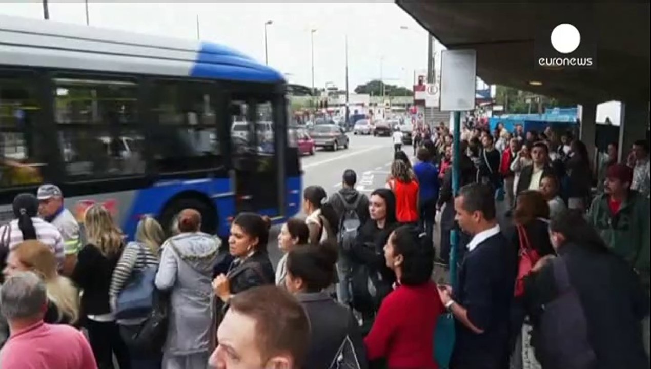 Caos en Sao Paulo por una huelga de metro a cinco días del Mundial de Fútbol