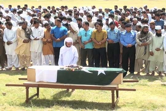 Dunya news-Karachi attack: Funeral prayers of 6 martyred ASF officials offered