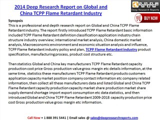Global and China TCPP Flame Retardant Market 2014