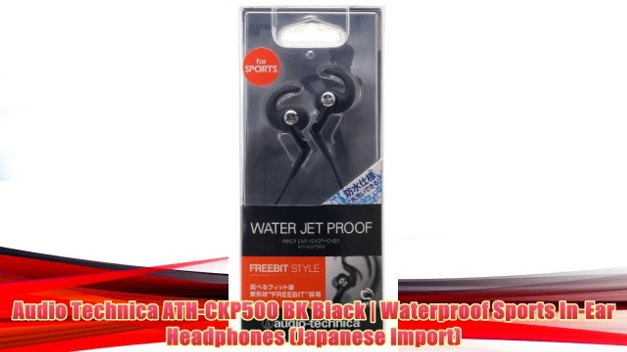 Best buy Audio Technica ATH-CKP500 BK Black | Waterproof Sports In-Ear Headphones (Japanese,
