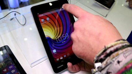 Toshiba AT7-C  First Atom-based 64-Bit Android  KitKat  tablet hands on at Computex 2014