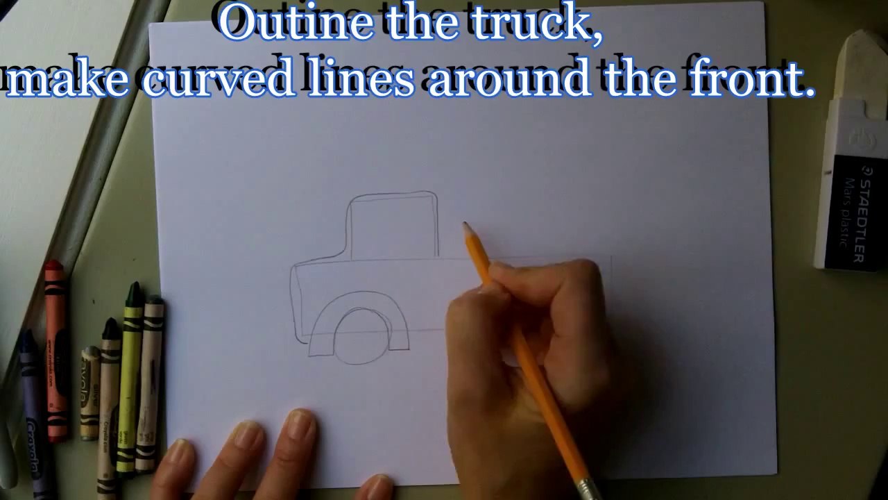 How To Draw a Truck! Easy Drawing Lesson for Kids! Art Tutorial