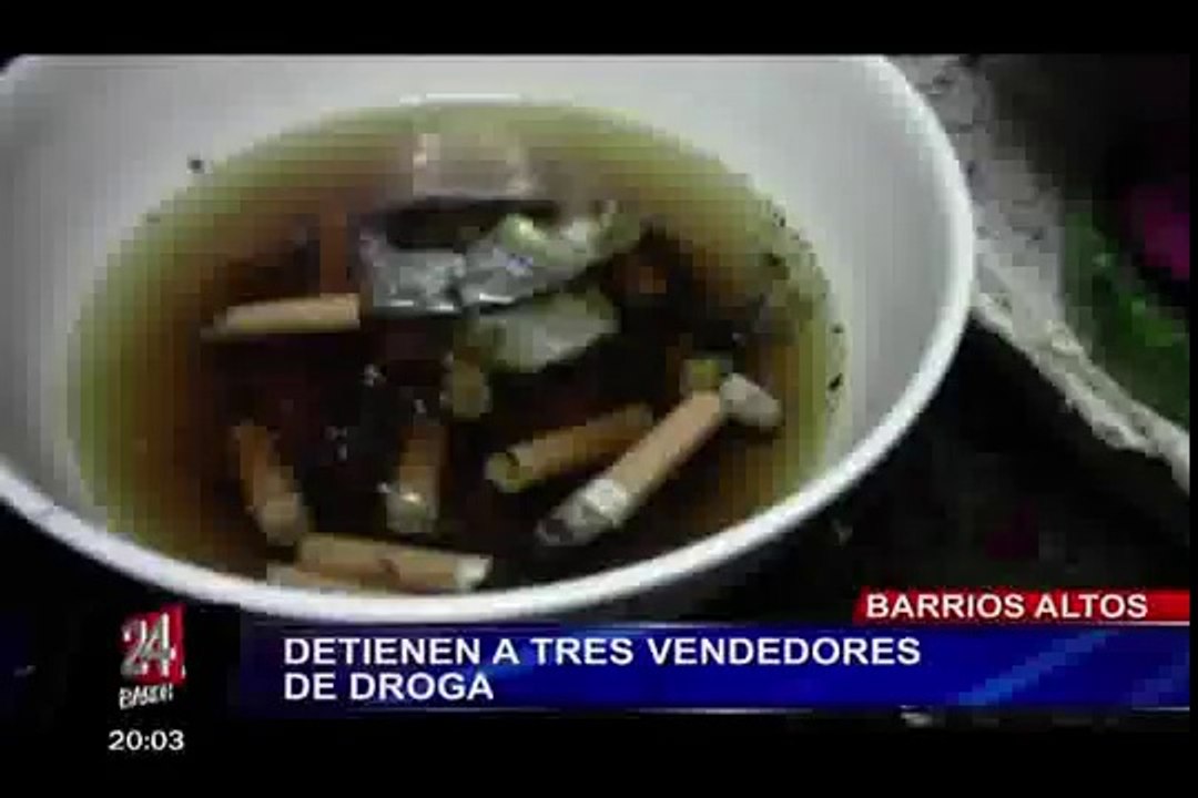 Barrios Altos: capturan a tres sujetos que se dedicaban a comercializar drogas
