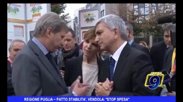 Regione Puglia | Patto di Stabilità, Vendola: stop spesa