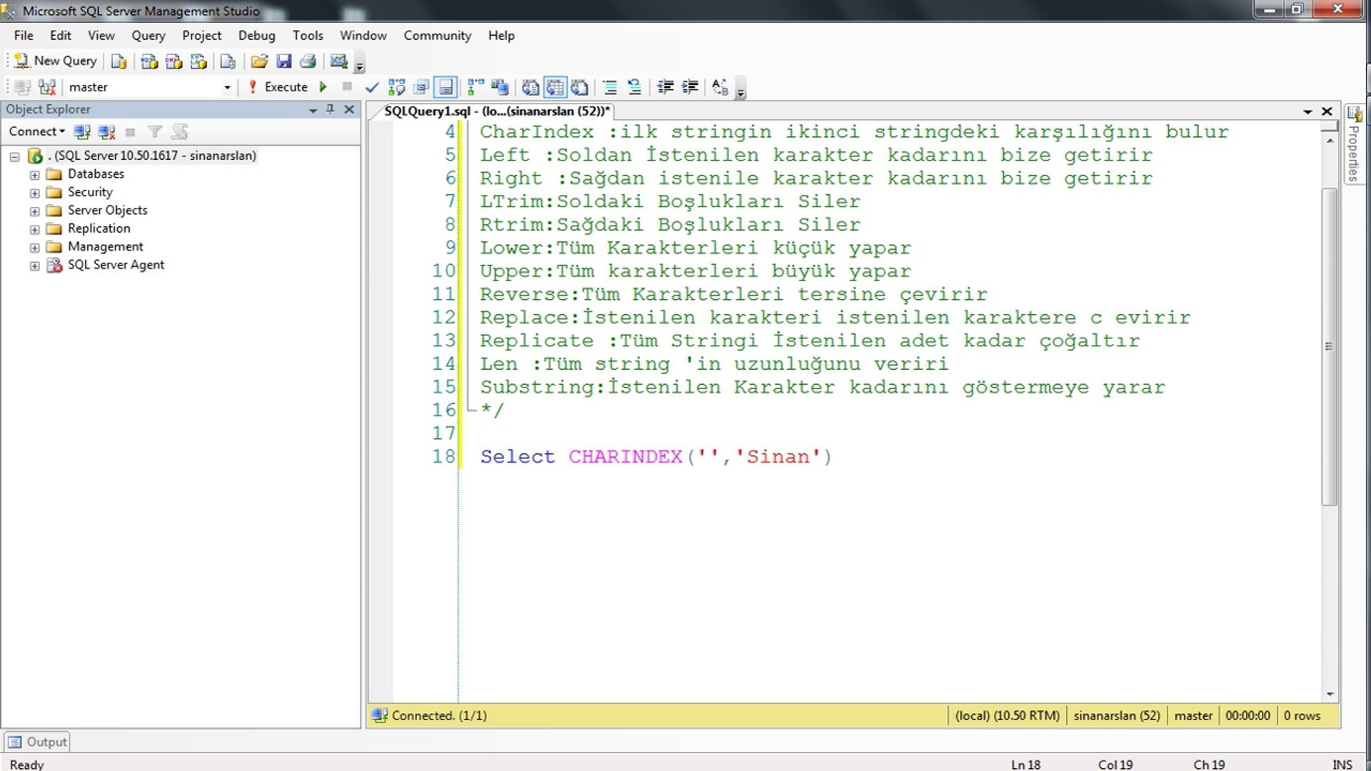 ⁣T-SQL String Functions Kullanimi