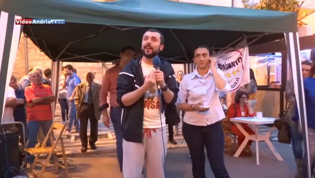 Movimento 5 Stelle Agorà con Giuseppe D'Ambrosio e Rosa D'Amato (parlamentare europeo) ad Andria
