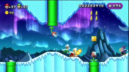 New Super Mario Bros. U - Mont Sorbet - 4-3 : Rattrapez Carottin !