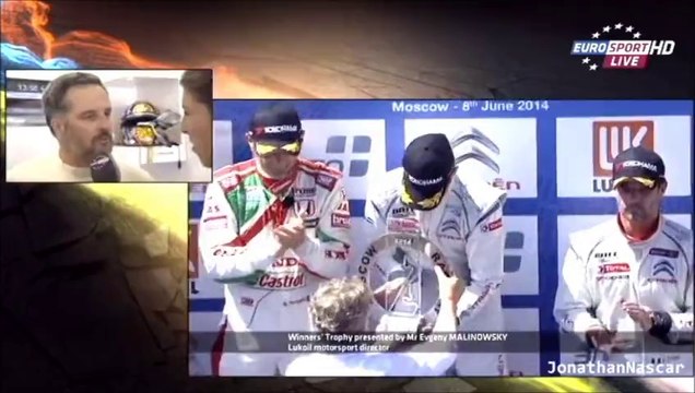 Yvan Muller clash Laury Thilleman en direct ! (WTCC Moscou 2014)