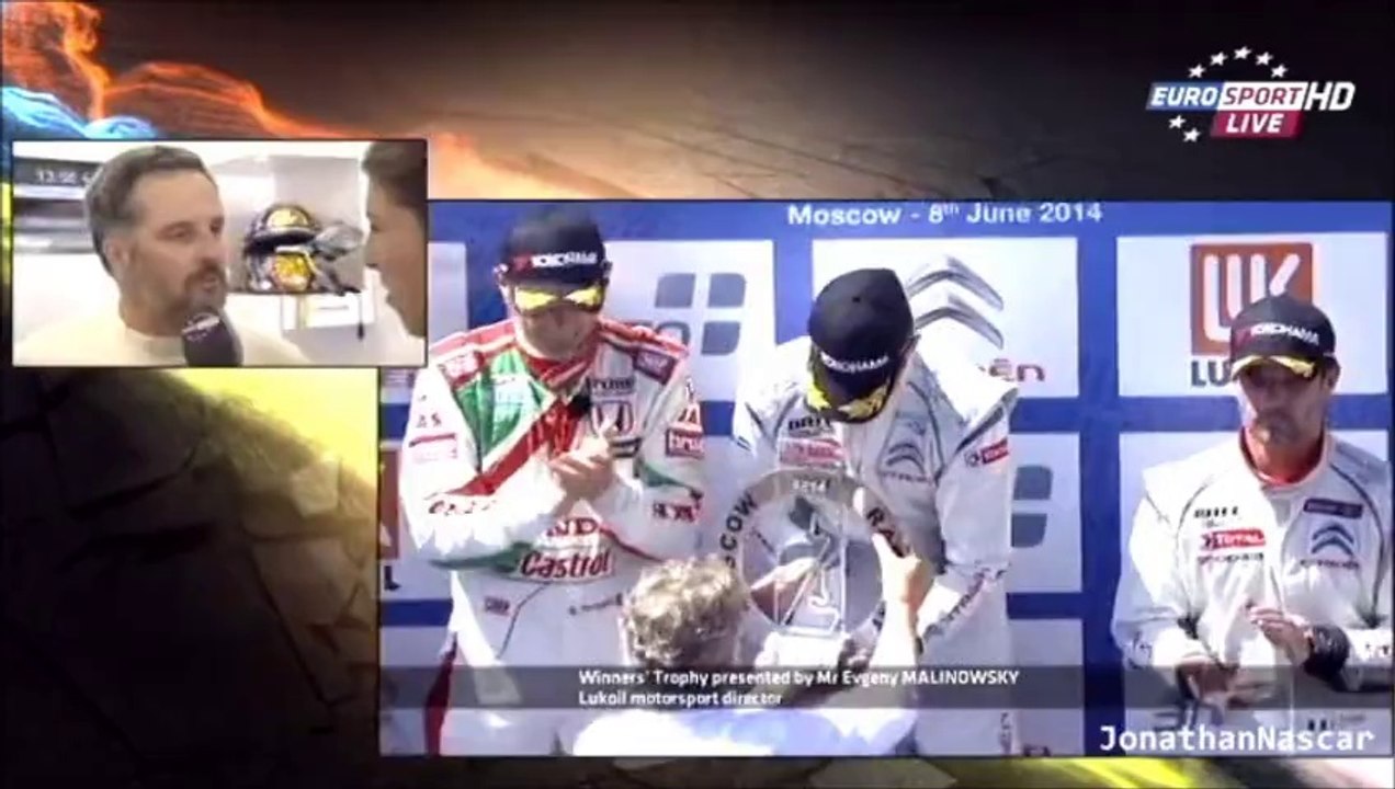 Yvan Muller clash Laury Thilleman en direct ! (WTCC Moscou 2014)