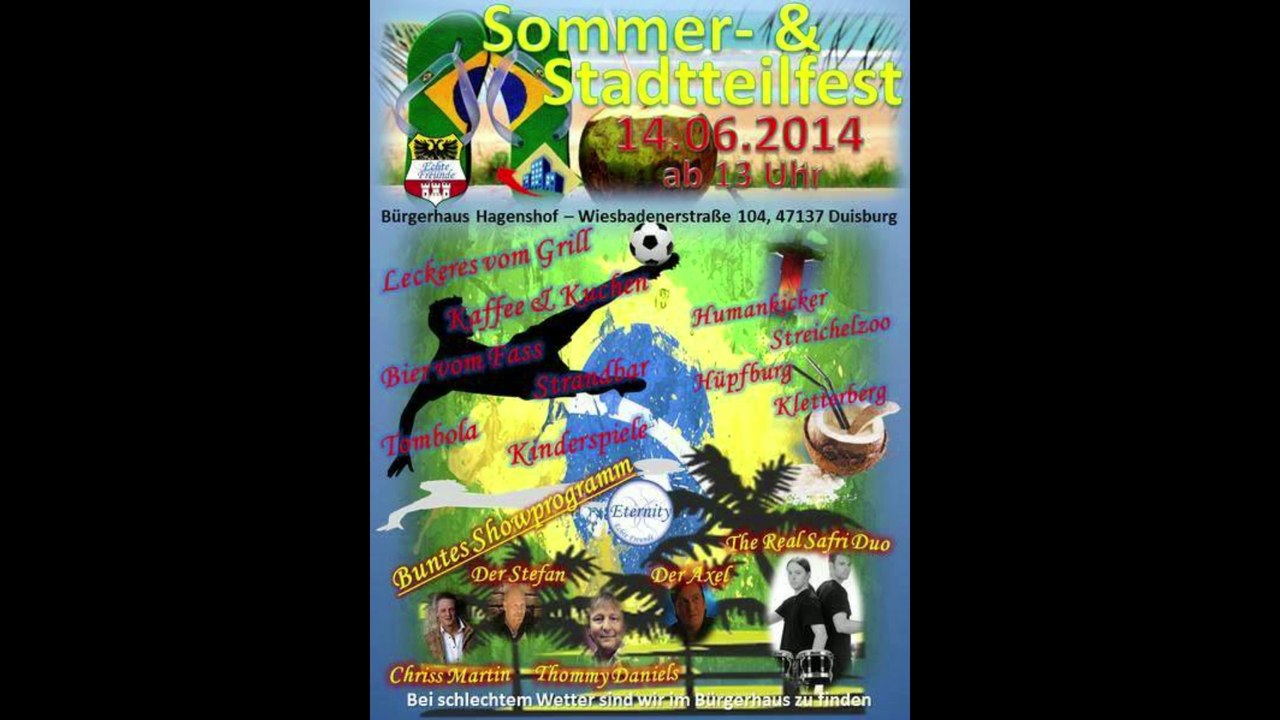 Echte Freunde Sommerfest Football meets Samba 14.6.2014