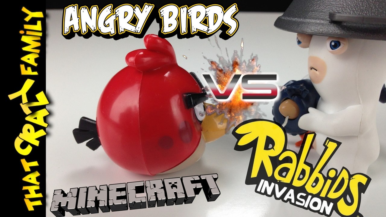 Angry Birds vs Rabbids Invasion: EPIC Toy Battles!