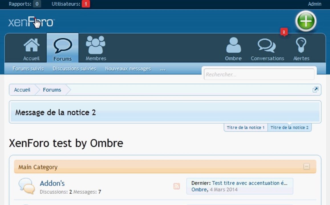 réseaux sociaux sous xenforo by Ombre