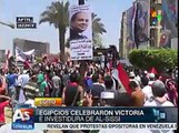 Celebran egipcios juramentación del presidente Abdelfatah Al-Sisi