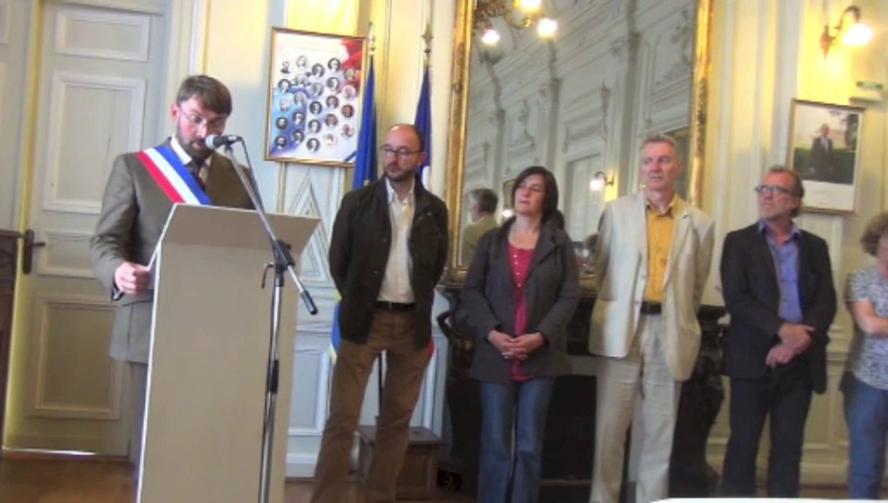 70ème anniversaire des bombardement à Avranches - discours du maire David Nicolas - 7 juin 2014