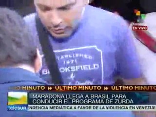 Diego Maradona llega a Brasil