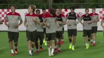 Croatia practise national anthem ahead of World Cup