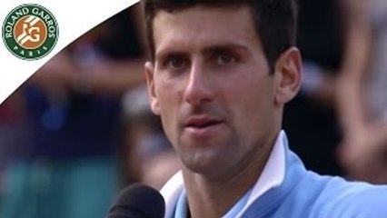 Roland Garros 2014. Les mots de N.Djokovic sur le podim après la finale