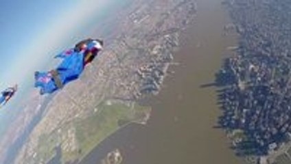 Wingsuit Flying Over New York City