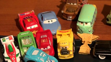 Disney Pixar Cars, RipStart Challenge Play Set with Funny Car Mater and Lightning McQueen