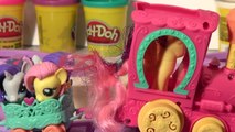 My Little Pony Friendship Express Train unboxing and setup, with Pinkie Pie, Fluttershy, and 4 Squis