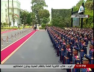 شاهد|| السيسى يصل قصر الاتحادية لتوقيع وثيقة تسلم السلطة