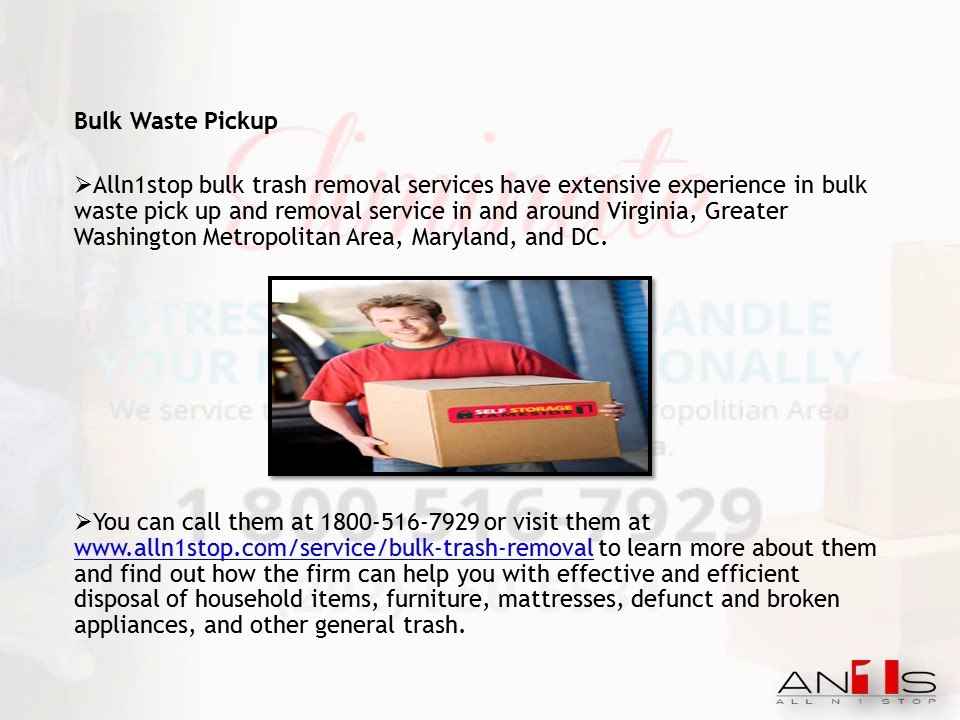 Alln1stop Offers Convenient and Environment-Friendly Bulk Trash Removal Service