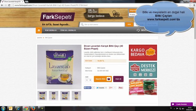 Divan Lavantalı Karışık Bitki Çayı (40 Süzen Poşet)