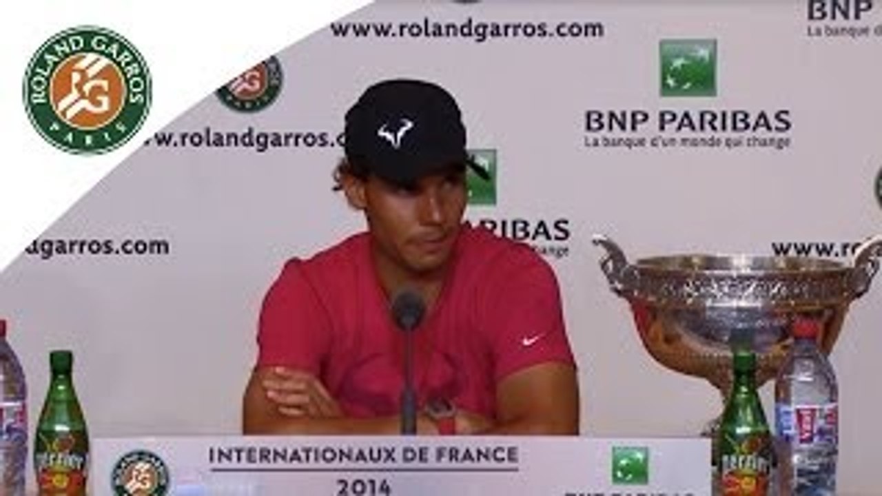 Conférence de presse Rafael Nadal Roland Garros 2014 Finale