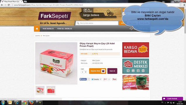 Ofçay Karışık Meyve Çayı (20 Adet Fincan Poşet)