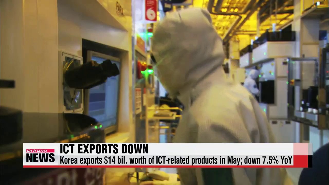 Korea exports 14 billion worth of ICT-related products in May; 7.5p YoY