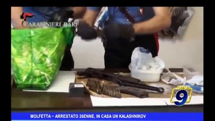 Molfetta | Arrestato 26 enne, in casa un kalashnikov