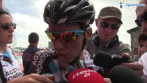 Romain Bardet à l'arrivée de la deuxième étape du Critérium du Dauphiné 2014