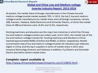 China Low and Medium-voltage Inverter Industry 2016