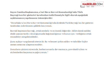 Gül: Bayrak Hepimizin Sembolü, Şiddetle Kınıyorum