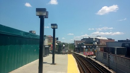 Special Nostaligia (M) Train departing Myrtle-Wyckoff Avenues