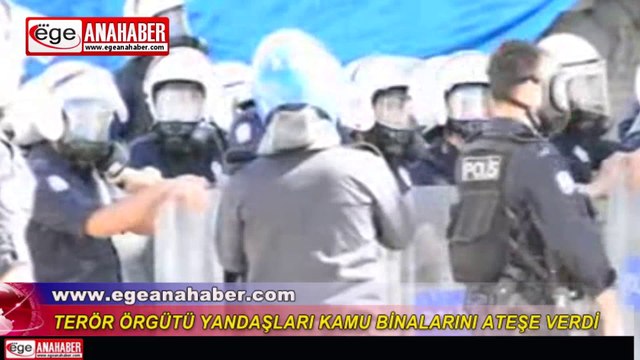 Terör Örgütü Yandaşları Kamu Binalarını Ateşe Verdi