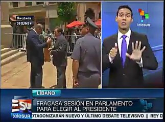 Fracasa parlamento libanés para elegir presidente por sexta vez